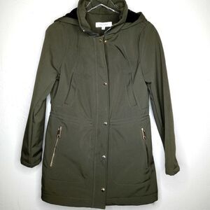 Nine West Green Anorak Hooded Parka Jacket